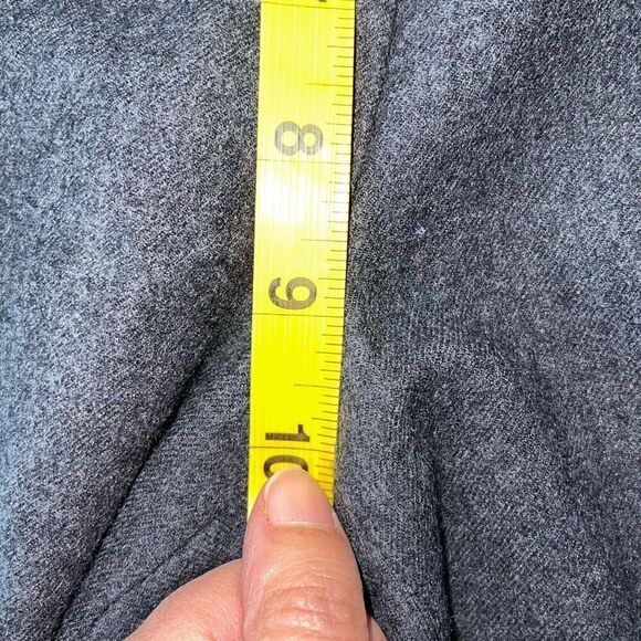 Theory Womens Ferran Flannel Wool Blend Tapered‎ Trouser Pants Charcoal Sz 8 NWT - Picture 10 of 11